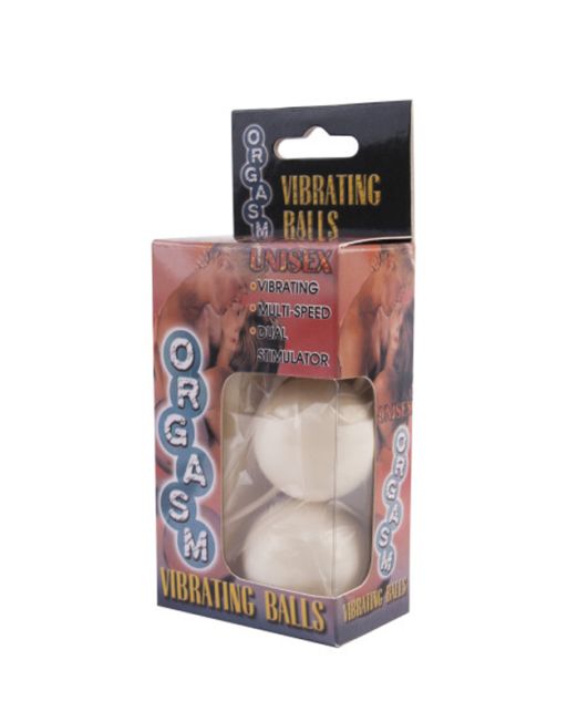 Вагинальные шарики Dream Toys с вибрацией, белые, Ø3,5 см