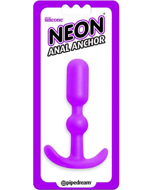 Анальная пробка из силикона Neon Anal Anchor - Purple