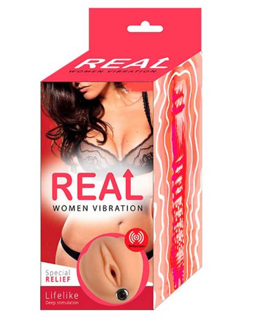 Реалистичный односторонний мастурбатор Real Women Vibration с вибрацией