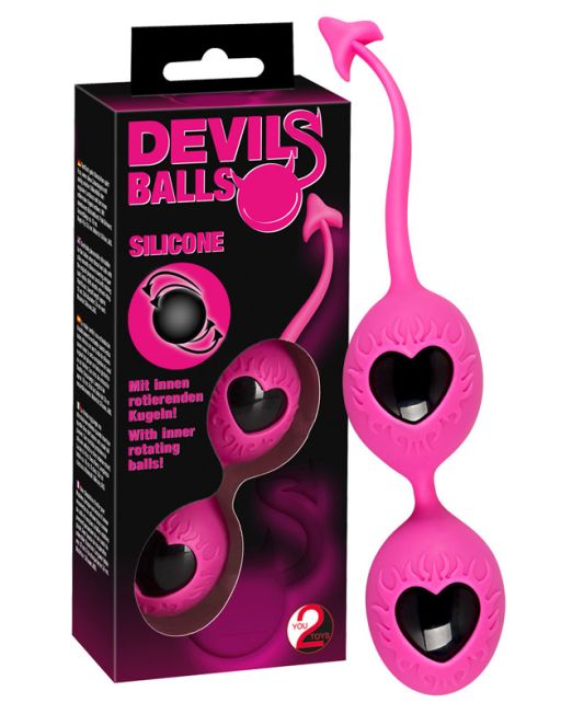 5125240000 / Вагинальные шарики / Devils Balls black/pink