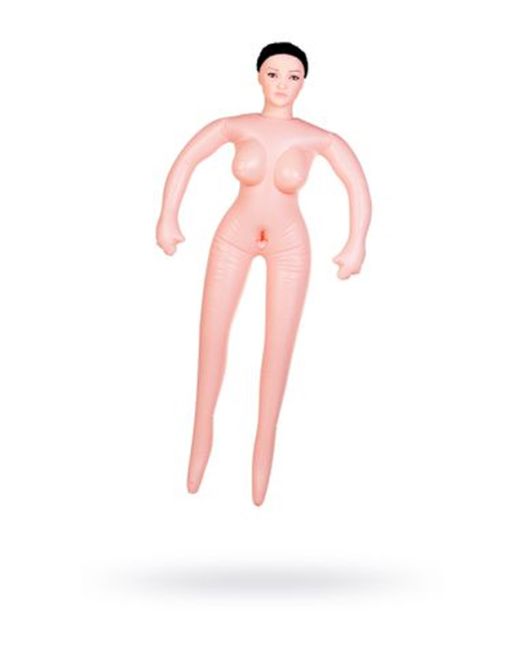 Кукла надувная Nurse Emilia реалистичная голова,брюнетка, TOYFA Dolls-X, с двумя отверстиями,вставка