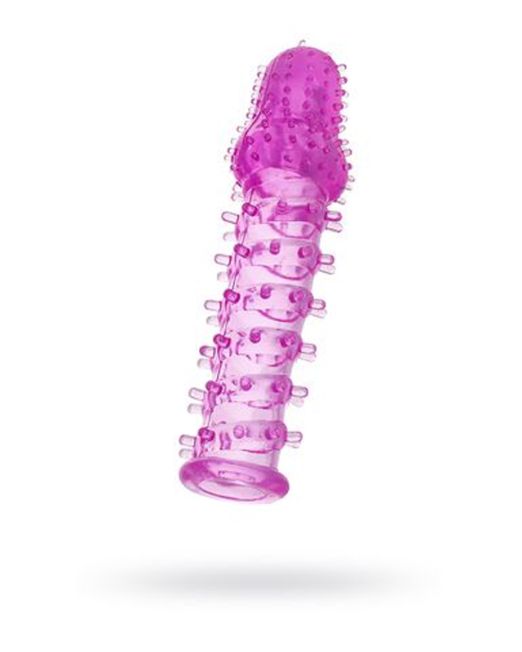Насадка на пенис с ворсинками TOYFA , TPE, фиолетовя, 13,5 см