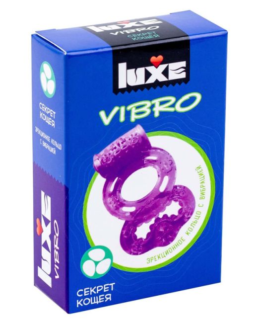 Виброкольцо LUXE VIBRO Секрет Кощея + презерватив, 1 шт