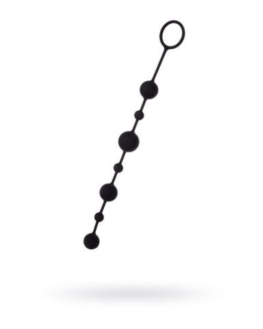 Анальная цепочка Toyfa A-toys с шариками, силикон, черный, 35,9см