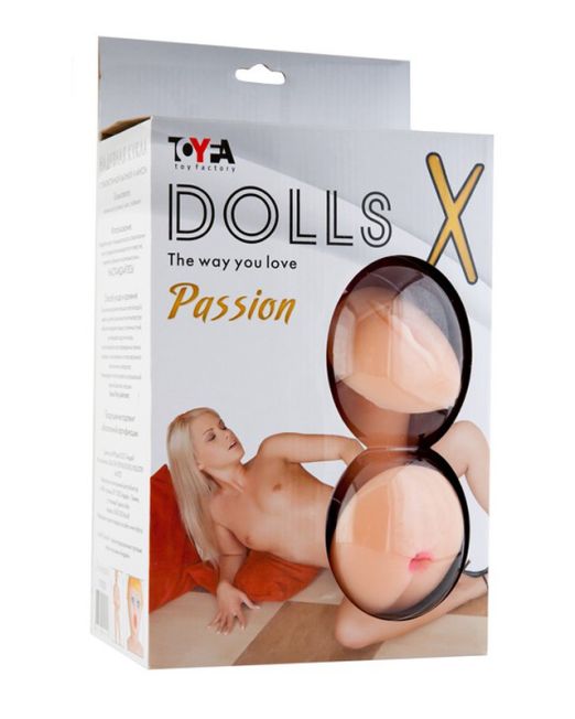 Кукла надувная Dolls-X Passion, Блондинка. Кибер вставка. вагина-анус.