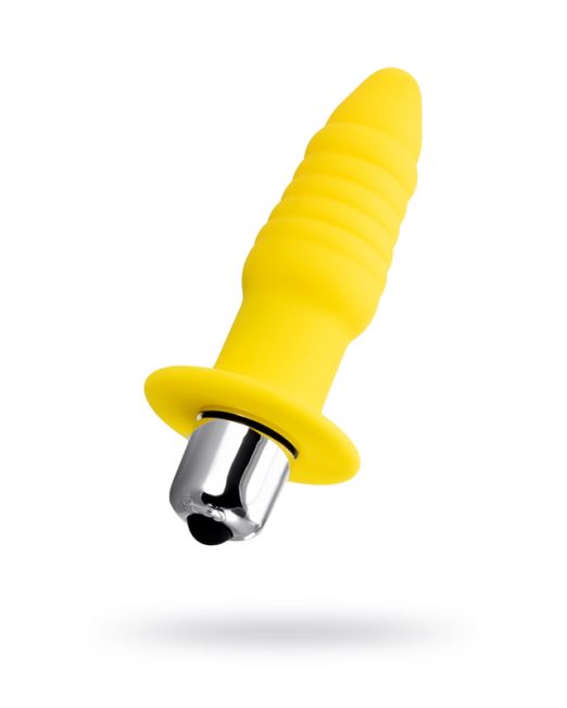 Анальная вибровтулка ToDo by Toyfa Lancy, силикон, желтая, 11 см