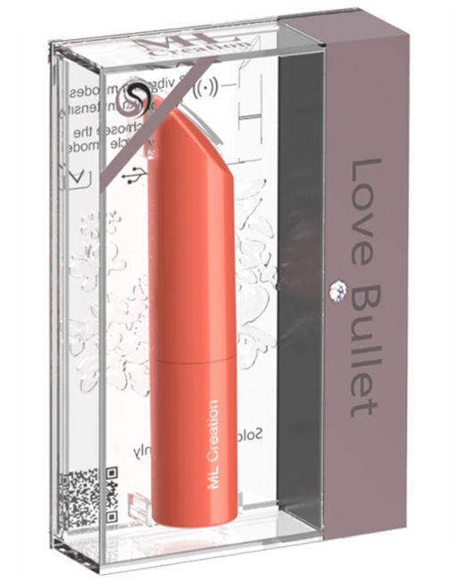 Мини-вибратор Love Bullet, USB, оранжевый, 84x17 мм, ML9